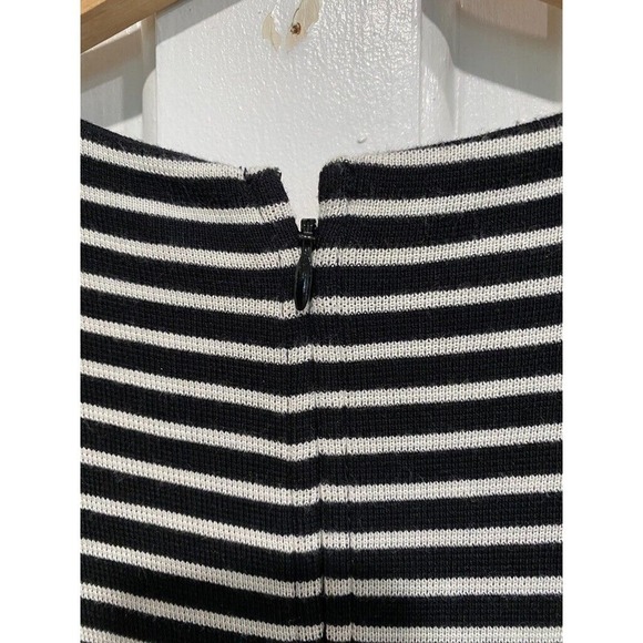 Madewell - Black & White knitted short sleeve dress women's size Medium - Picture 4 of 7
